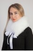 White fox fur collar - neck warmer